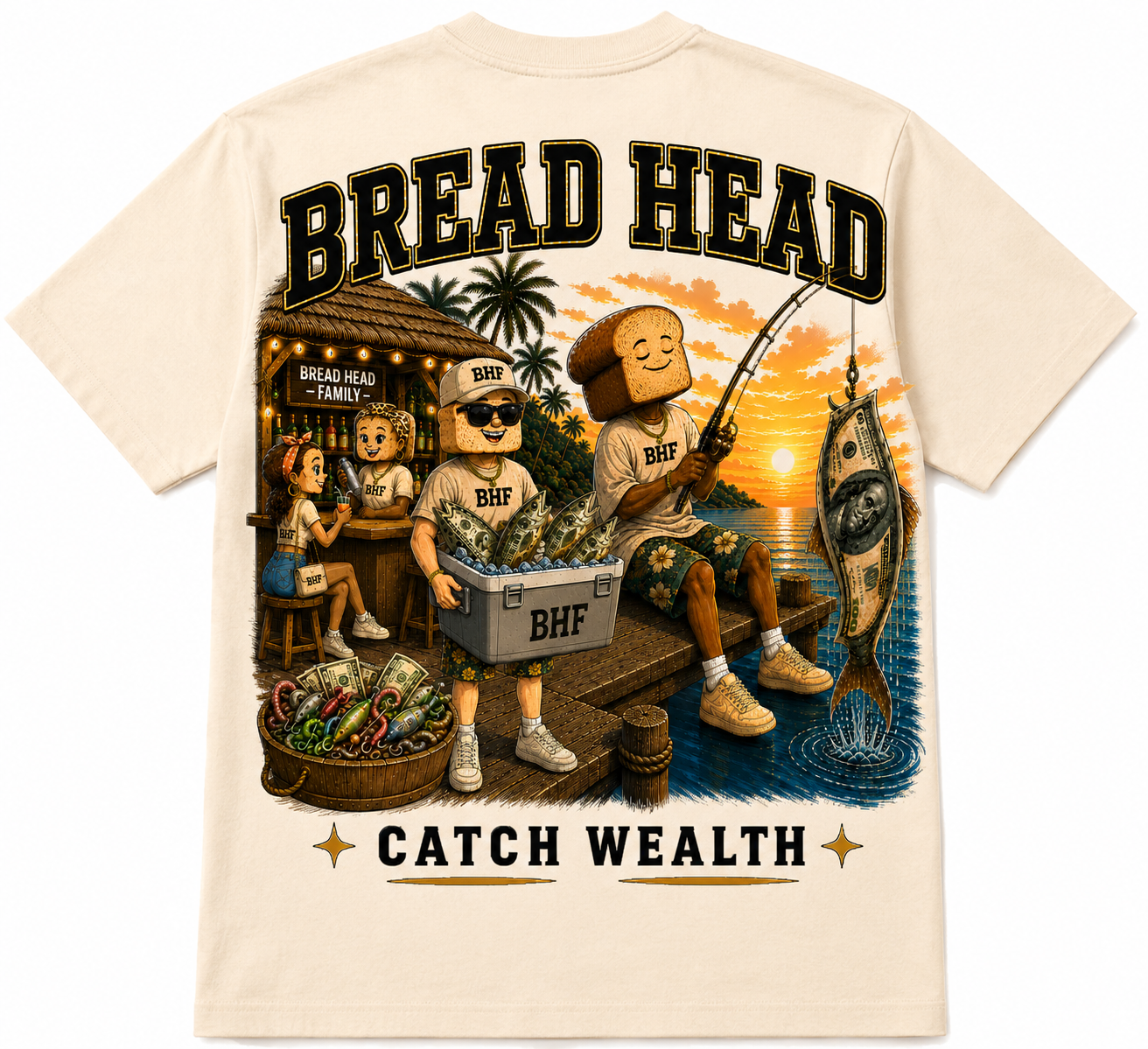 Bread Head™ Catch Wealth Tee – Natural/Cream | Summer Collection 2026